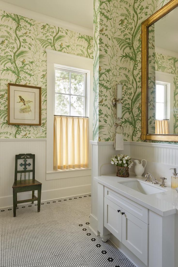 Wallpaper Trends For Bathrooms Far Fetched 2018 Bathroom - Bird And Thistle Green , HD Wallpaper & Backgrounds
