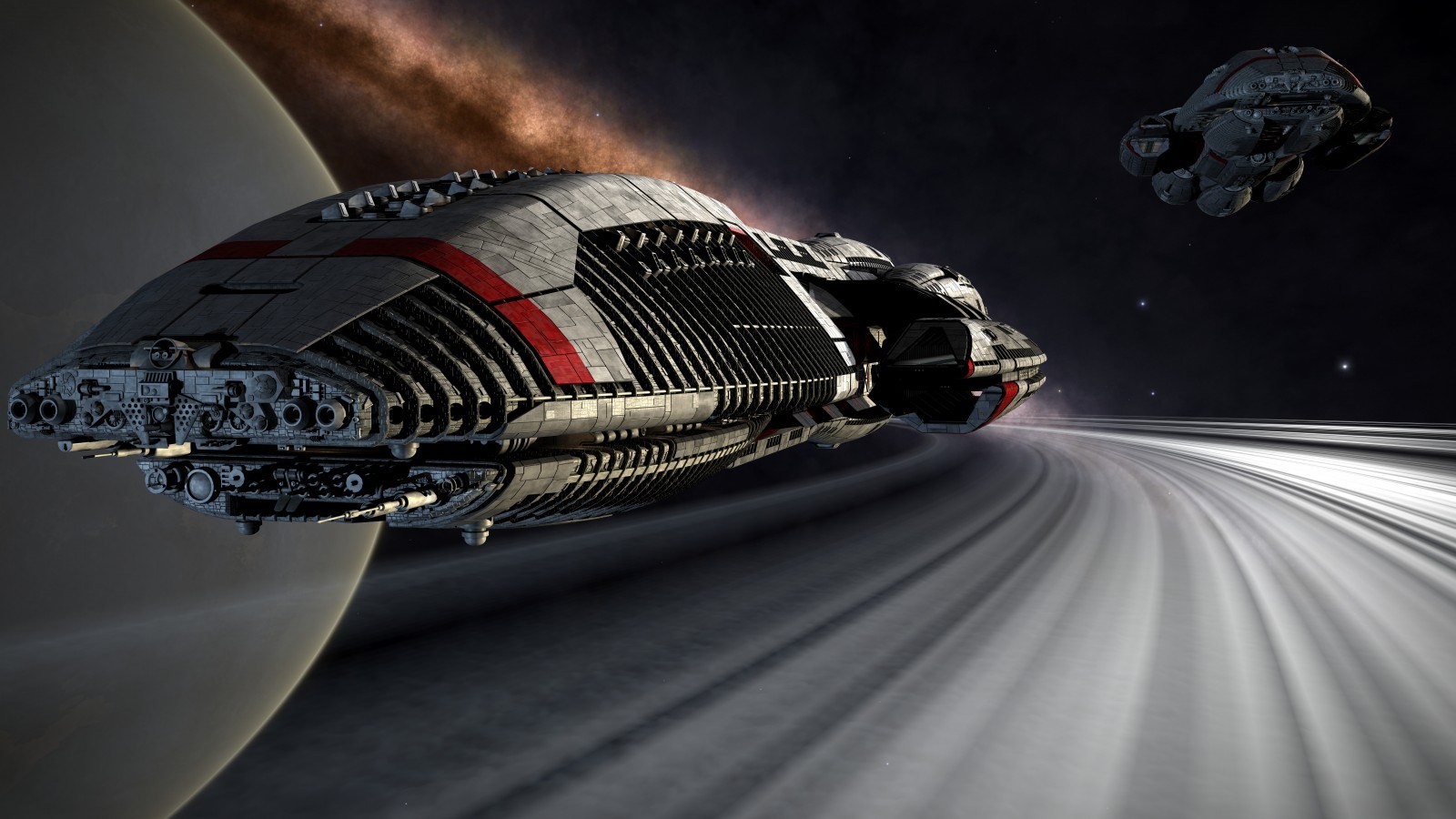 Wallpaper Science Fiction Futuristic Battlestar - Battlestar Galactica Ship Desktop , HD Wallpaper & Backgrounds
