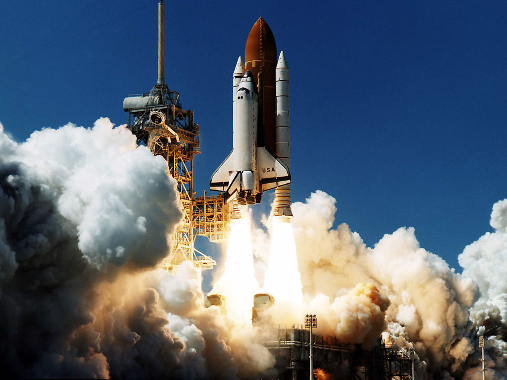 Wallpaper Space Shuttle - Space Shuttle Launch , HD Wallpaper & Backgrounds
