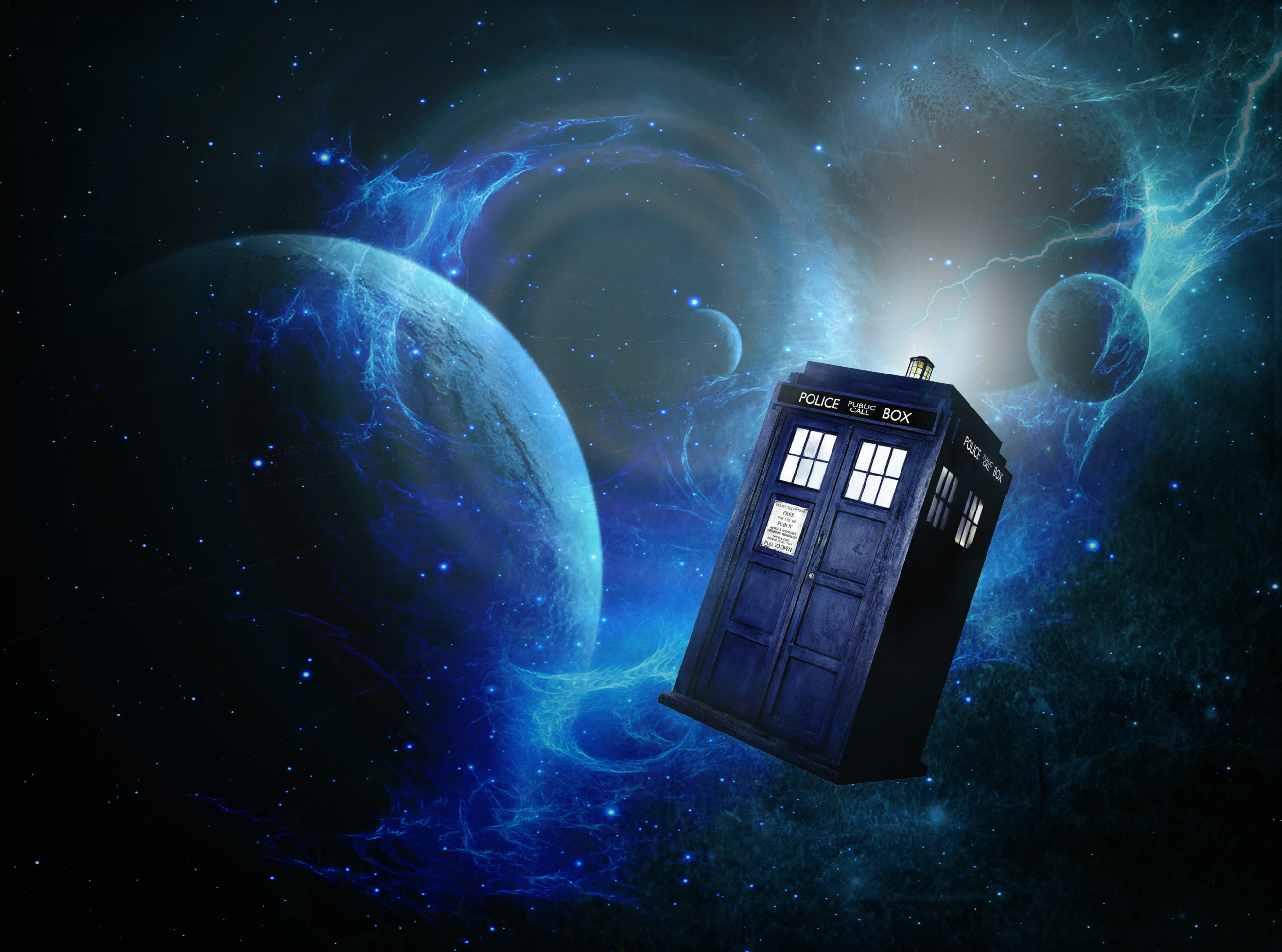 Moving Tardis Desktop Wallpaper - Doctor Who Tardis In Space , HD Wallpaper & Backgrounds