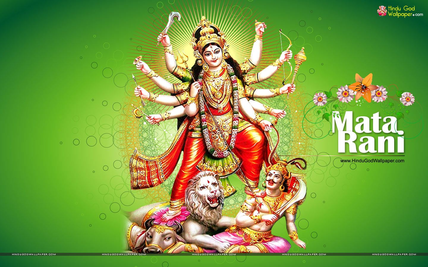 Mata Rani Wallpapers - Navratri Wishes In Kannada , HD Wallpaper & Backgrounds