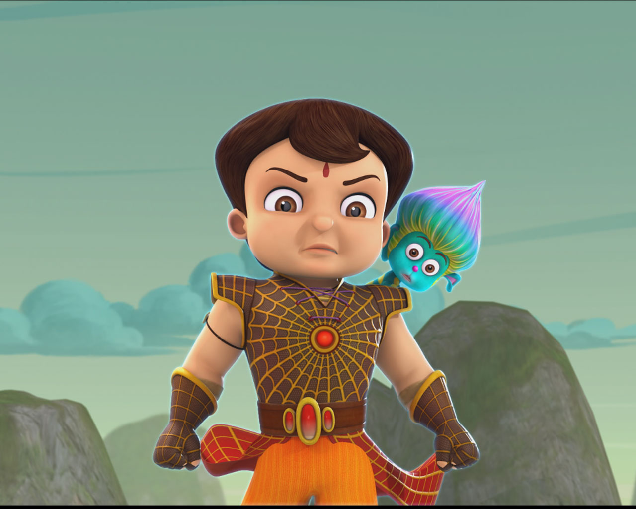 Super Bheem Bana Vajraveer2 - Cartoon , HD Wallpaper & Backgrounds