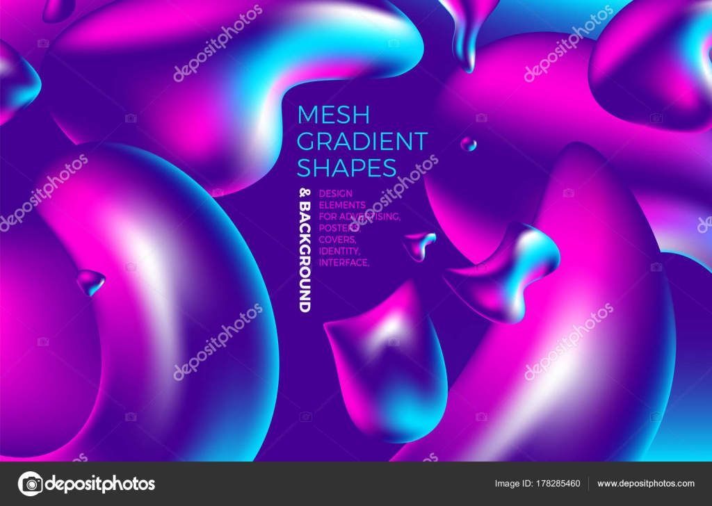 Gradient 3d Background With Figures And Objects For - 3d Gradient Art , HD Wallpaper & Backgrounds