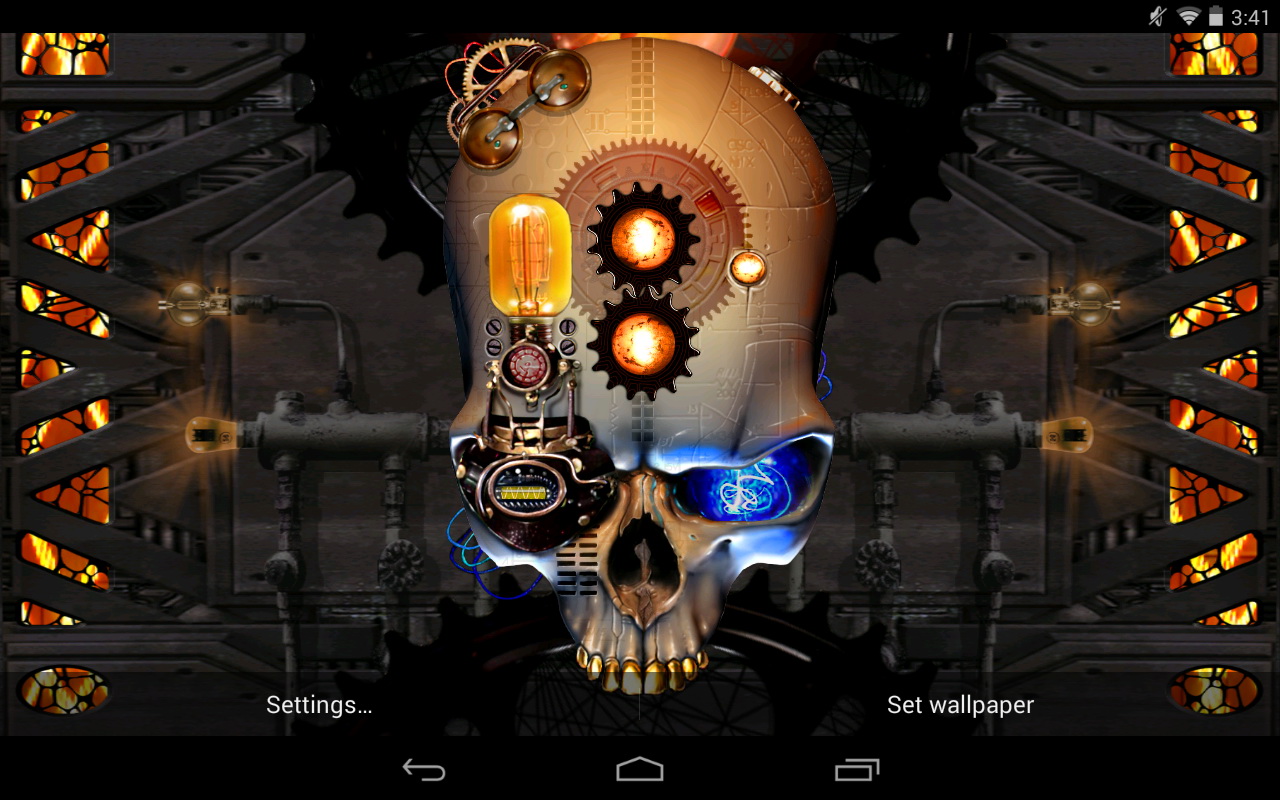 Steampunk Skull Free Wallpaper - Android 3d Themes , HD Wallpaper & Backgrounds