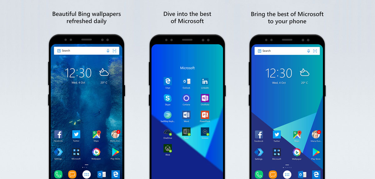 Microsoft Launcher For Android Gets A Big Update With - Microsoft Launcher Home Screen , HD Wallpaper & Backgrounds