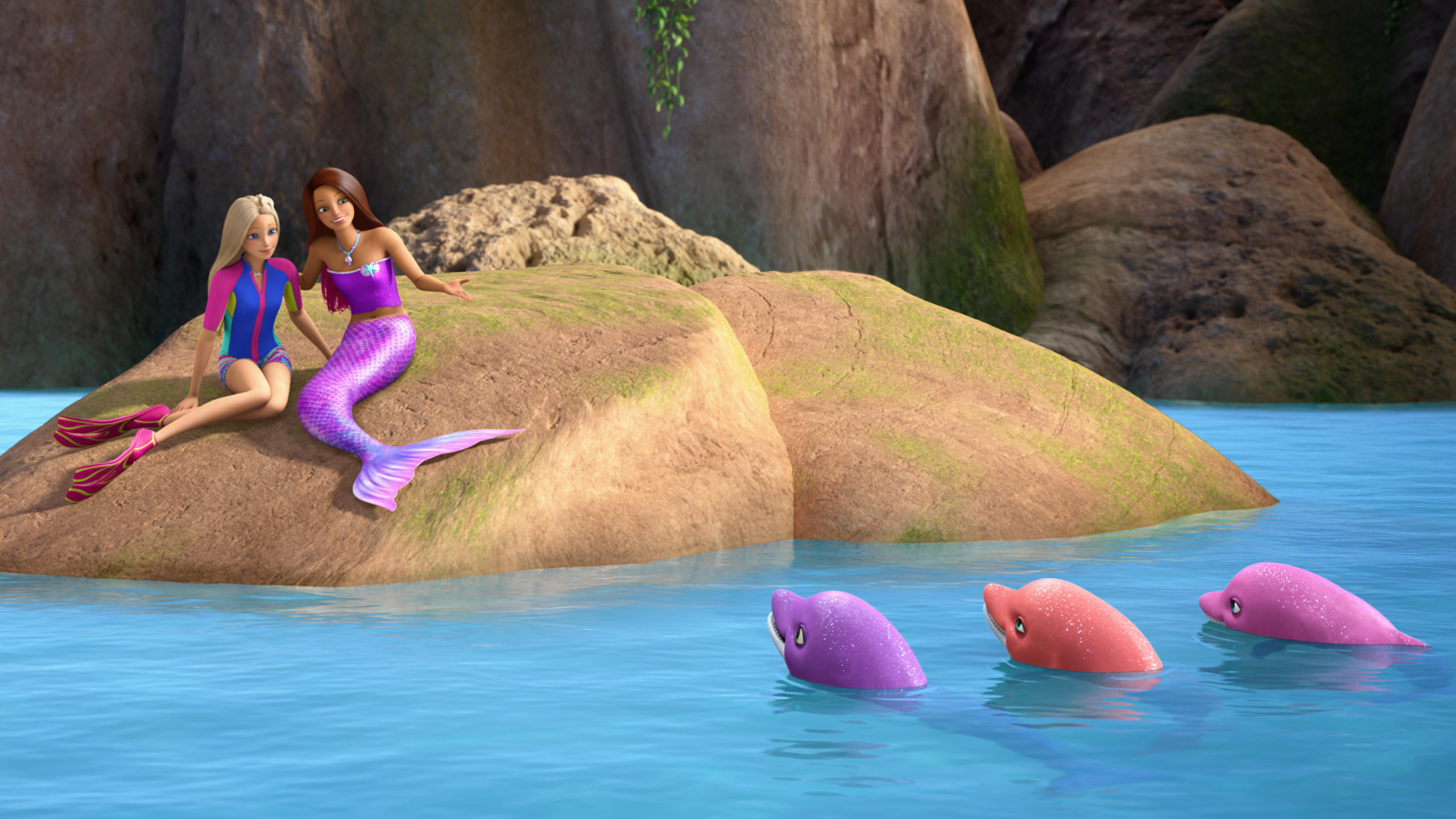 Delfin Wallpaper - Barbie Dolphin Magic Isla , HD Wallpaper & Backgrounds