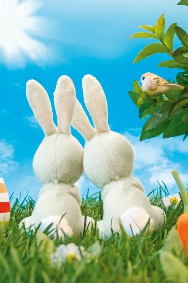 Easter Wallpaper For Phone Wallpapersafari - Bunny Easter Wallpaper Iphone , HD Wallpaper & Backgrounds