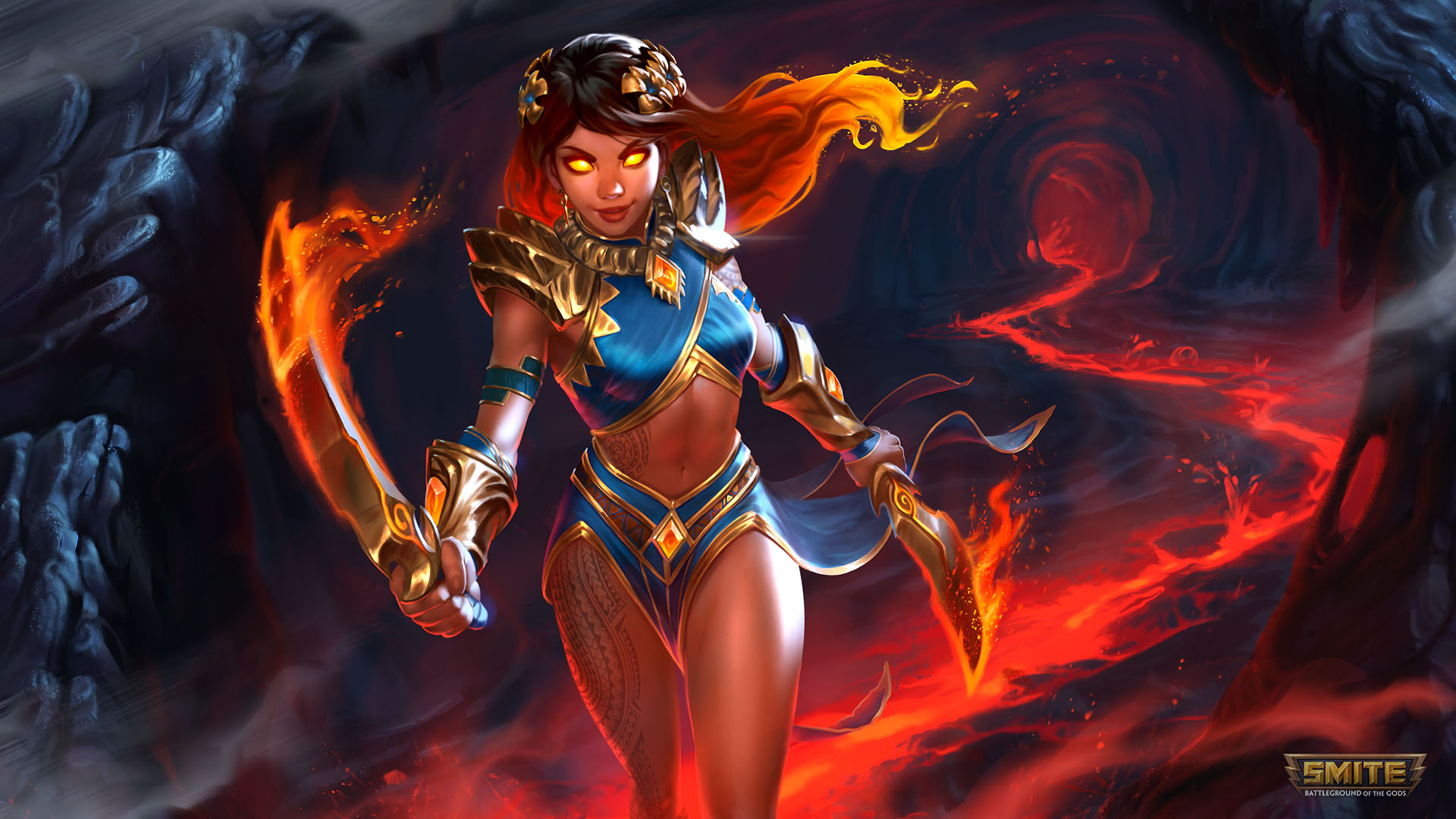 Smite 5 - 14 - Pele Mastery - Pele Smite , HD Wallpaper & Backgrounds