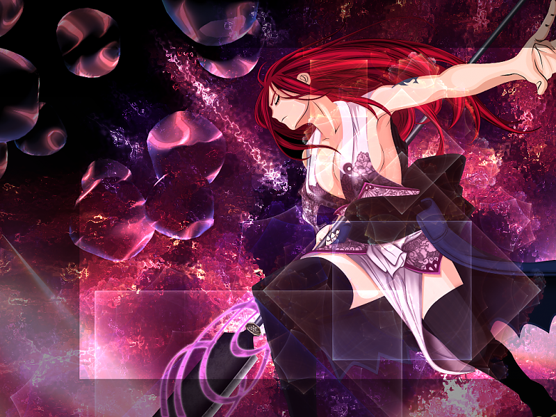 Erza Scarlet Wallpaper - Erza Scarlet Robe Of Yuen , HD Wallpaper & Backgrounds