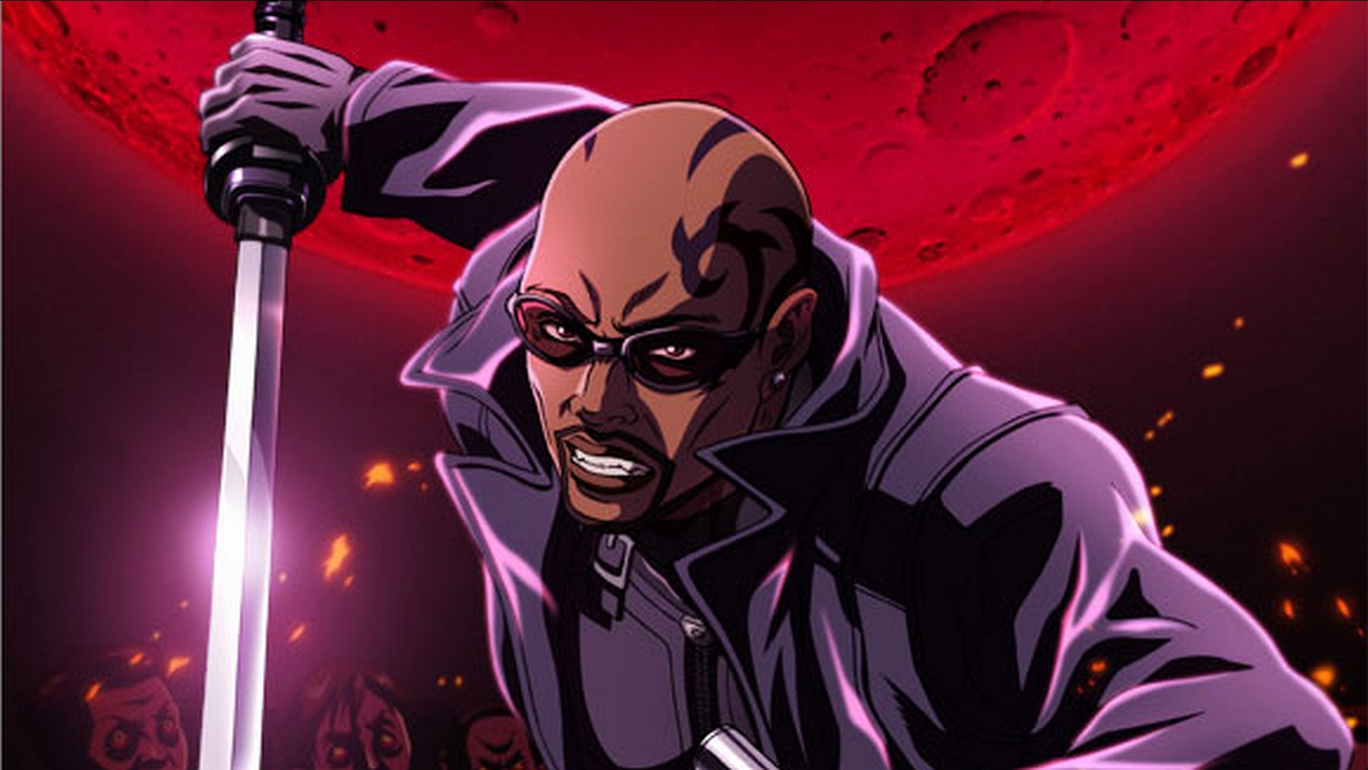 Desktop Blade Images - Blade Vampire Hunter Anime , HD Wallpaper & Backgrounds