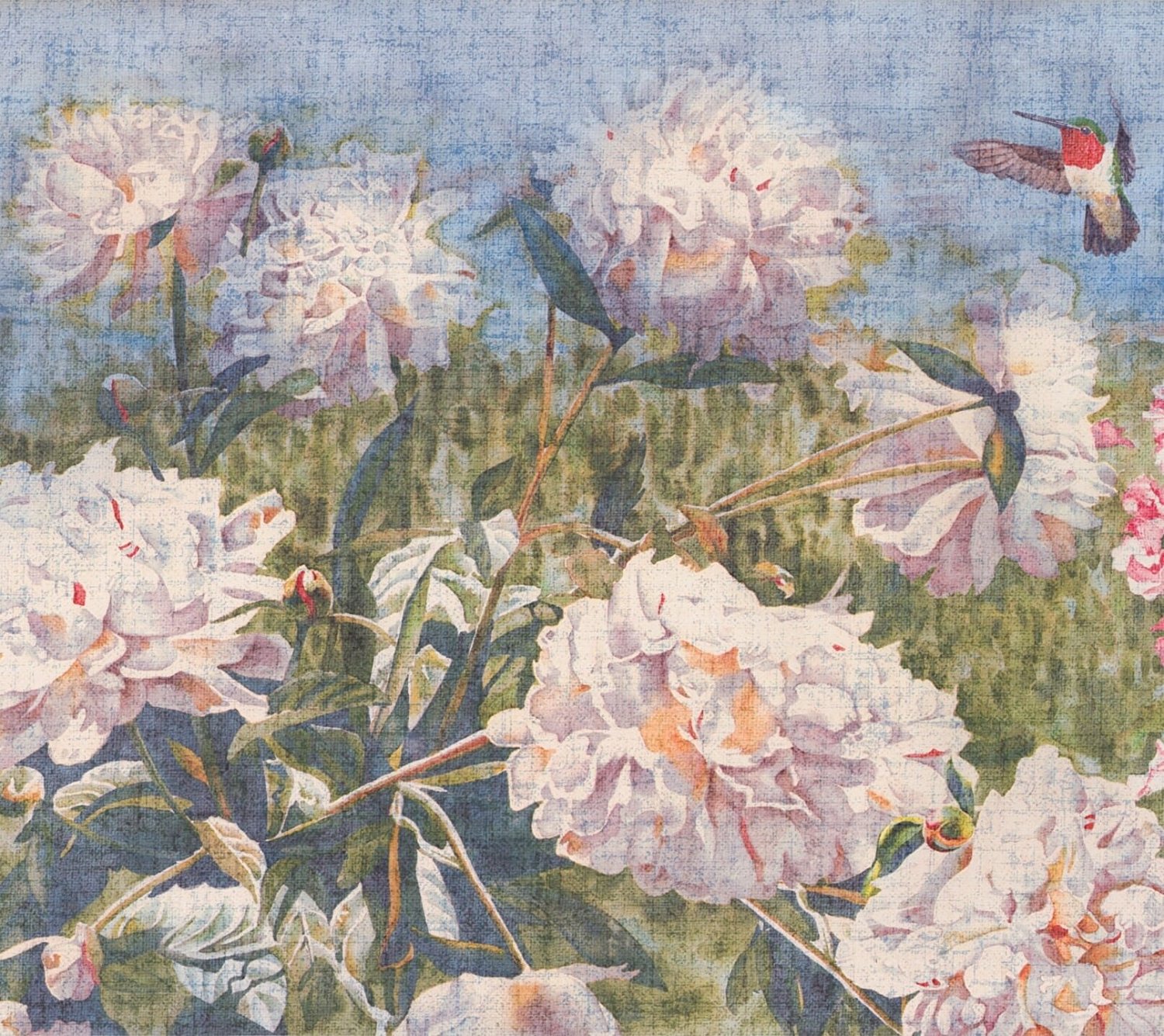 Vintage Flowers Hydrangea Hortensia Daisies Distressed - Vintage Flower Wallpaper Daisies , HD Wallpaper & Backgrounds