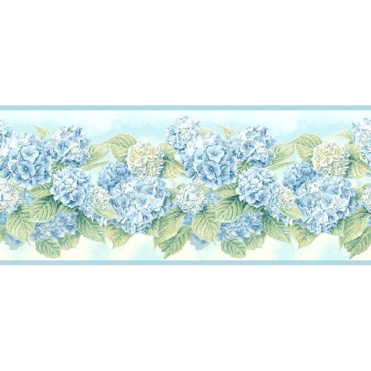 7 Blue Pastel Hydrangea Wallpaper Border Willow - Blue Hydrangea Page Border , HD Wallpaper & Backgrounds