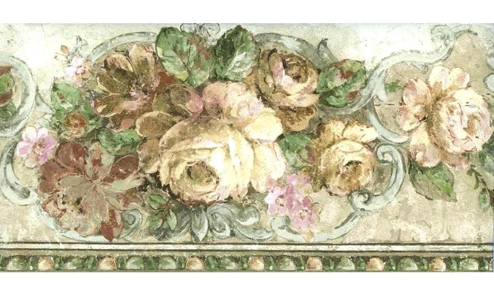 Rose Wall Border Roses Wallpaper Borders My Blog Purple - Vintage Floral Wallpaper Border , HD Wallpaper & Backgrounds