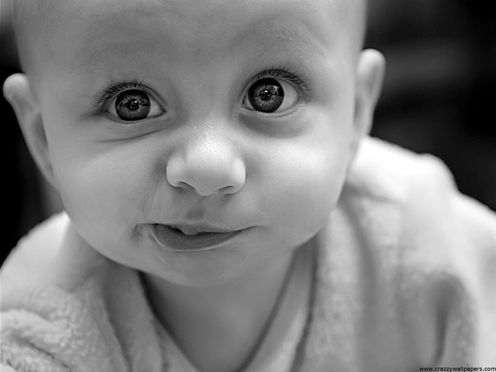 Cute Baby - Black And White Baby Eye , HD Wallpaper & Backgrounds