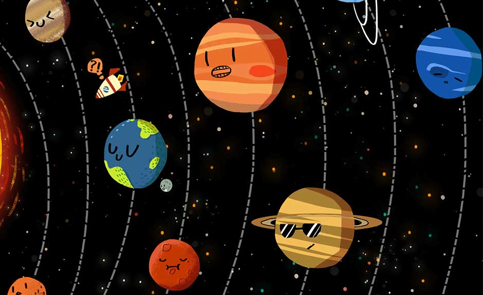 Cute Planets - Sonnensystem Bilder Zum Ausdrucken , HD Wallpaper & Backgrounds
