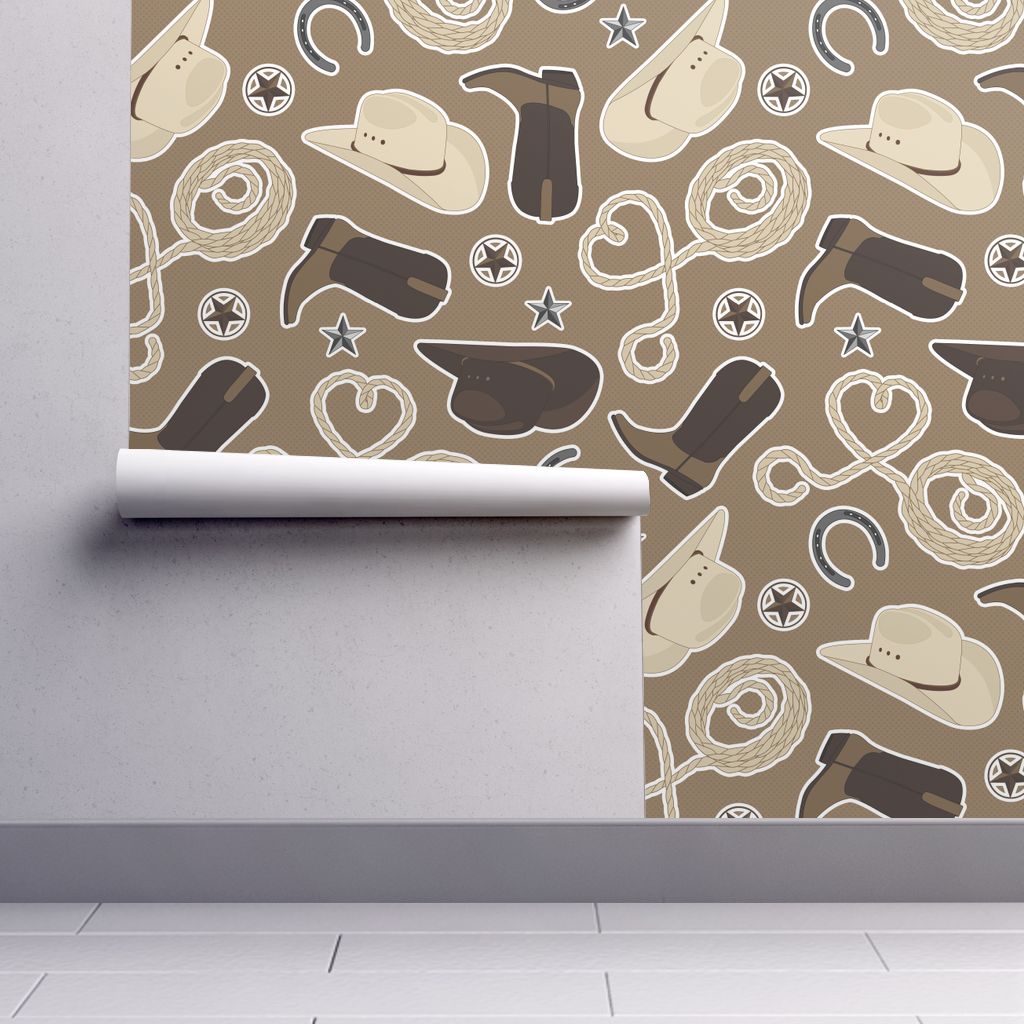 Isobar Durable Wallpaper Featuring Cute Cowboy Theme - Wallpaper , HD Wallpaper & Backgrounds