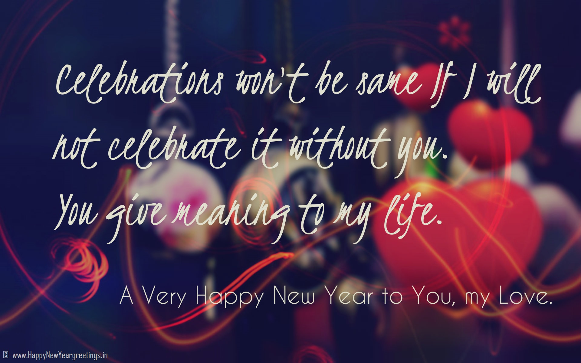 Husband New Year Greetings Happy New Year 2015 Romantic - Happy New Year 2018 To My Love , HD Wallpaper & Backgrounds