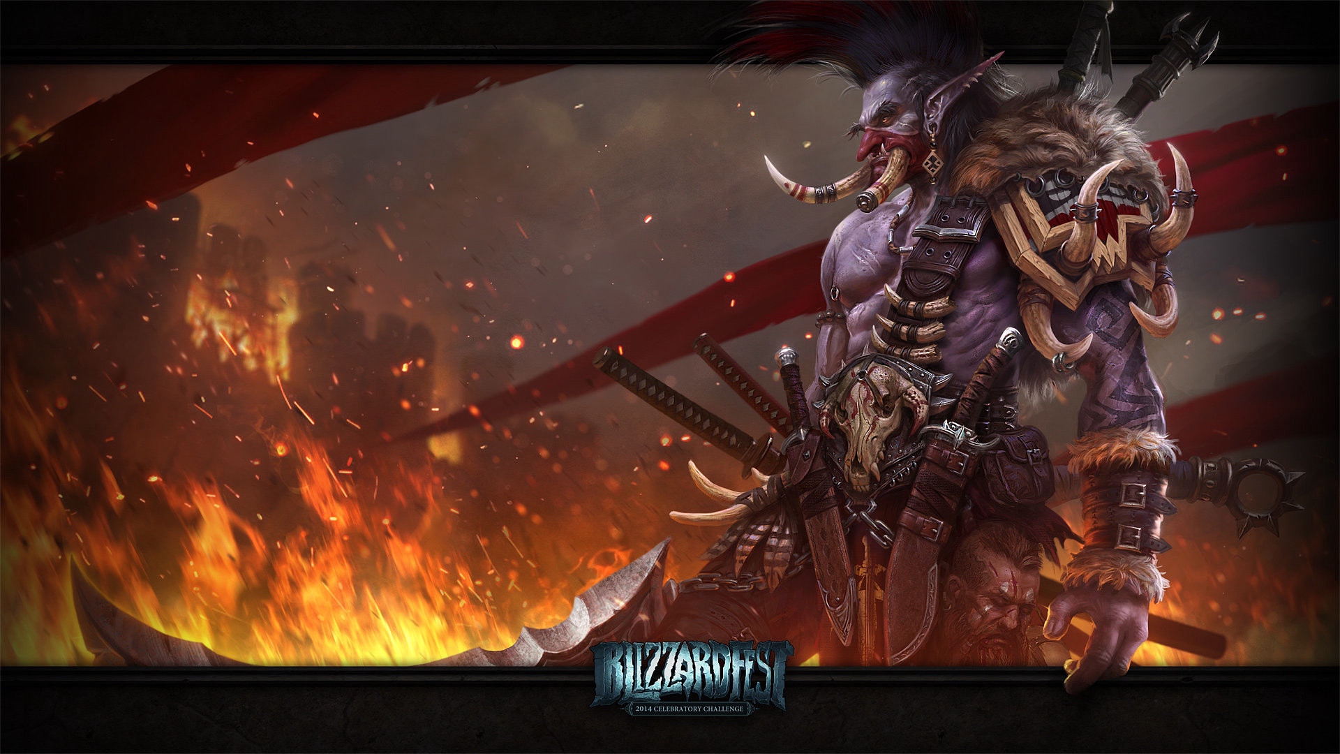 World Of Warcraft Troll Weapons Art - World Of Warcraft Troll Art , HD Wallpaper & Backgrounds