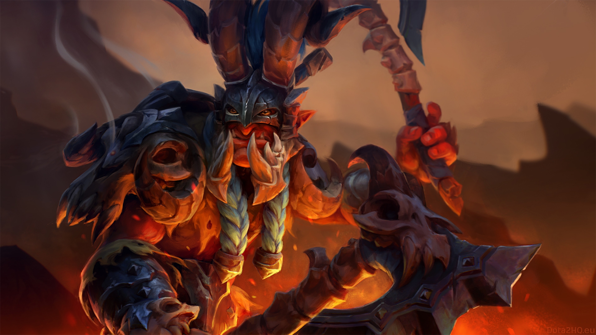 Troll Warlord [wyvern-bone Battle Armor] - Jah Rakal Dota 2 , HD Wallpaper & Backgrounds