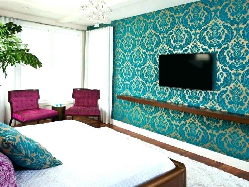 Wallpaper Designs For Living Room India Wallpaper Design - Master Bedroom Wall Paint Designs , HD Wallpaper & Backgrounds