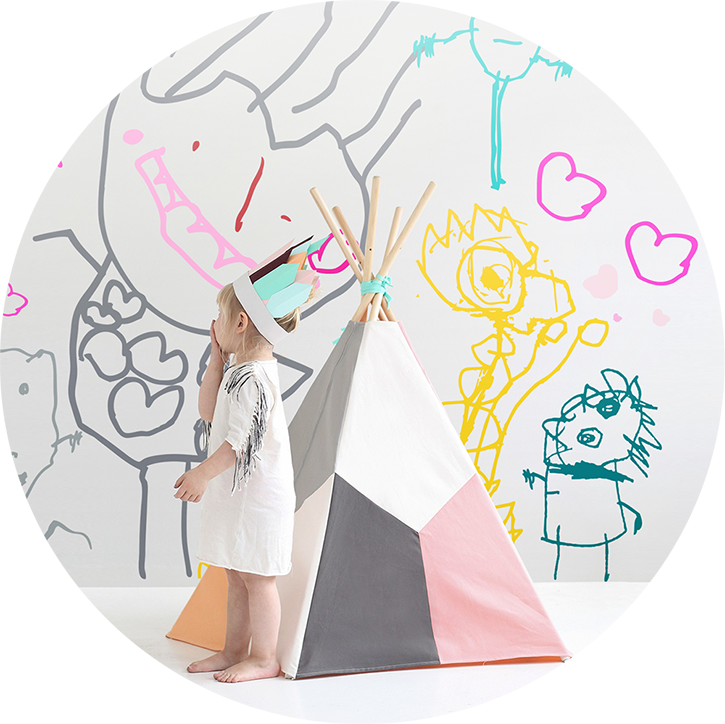 Your Kids Drawing Into Wall Decoration - Circle , HD Wallpaper & Backgrounds