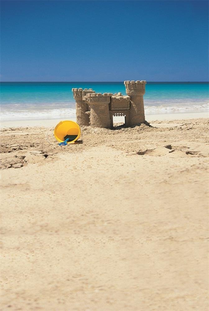Aofoto 4x6ft Kiddie Sand Castle Backdrop Summer Beach - Beach Props Shoot , HD Wallpaper & Backgrounds