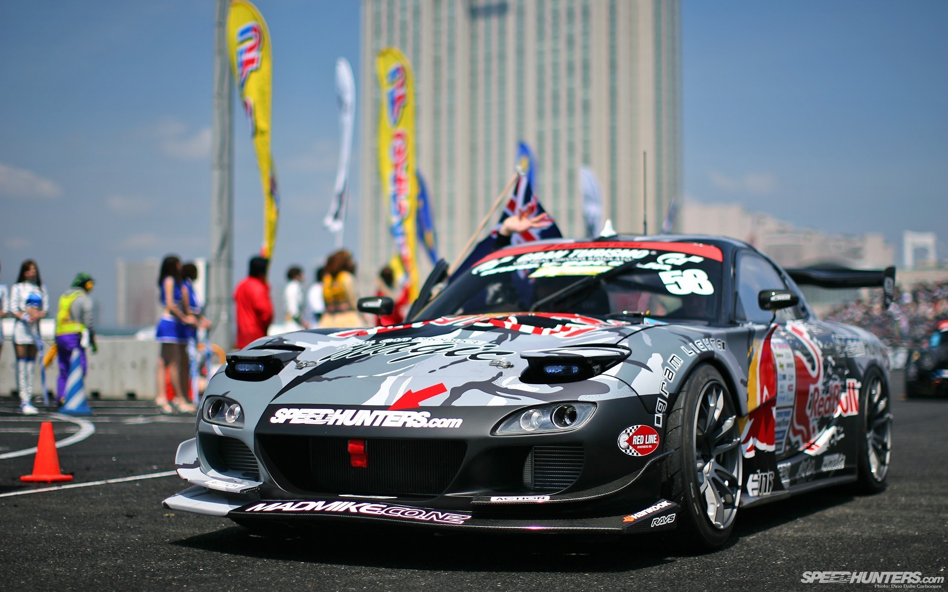 Mazda Rx7 Red Bull Rotary Engine Speedhunterscom Wallpaper - Rx 7 Mad Mike , HD Wallpaper & Backgrounds