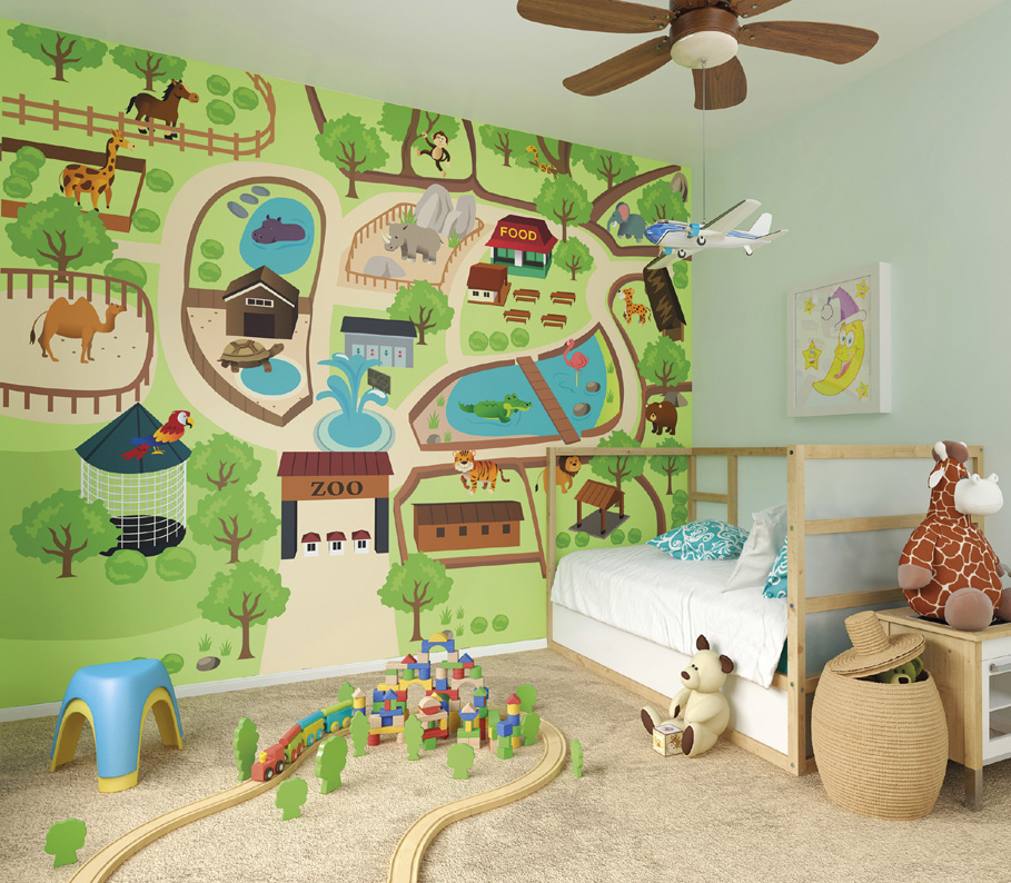 Childrens Wallpaper Murals - Whole Wide World , HD Wallpaper & Backgrounds