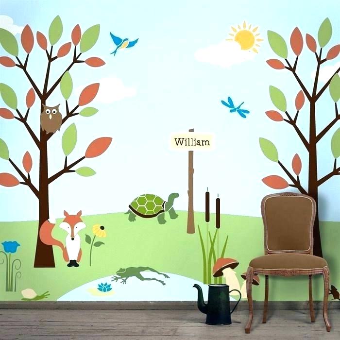 Nursery Wall Murals Baby Nursery Baby Nursery Wall - Garden Theme Wall Decoration , HD Wallpaper & Backgrounds
