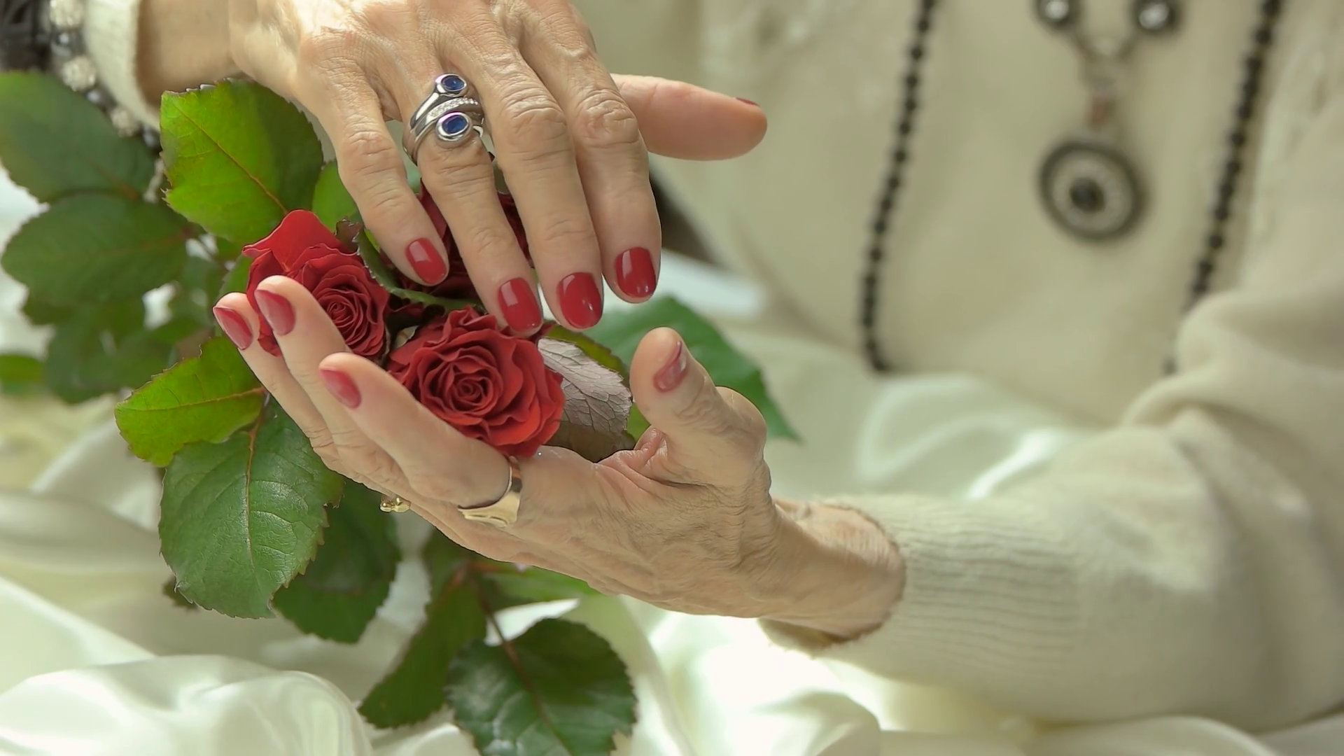 Perfect Manicure And Red Roses, Slow Motion - Garden Roses , HD Wallpaper & Backgrounds