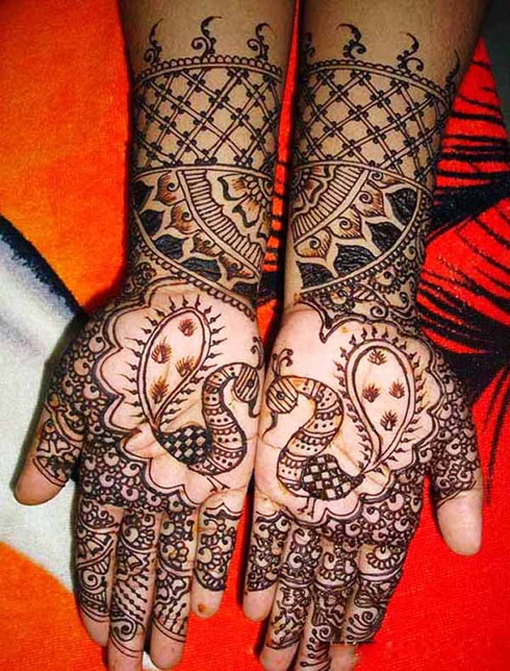 22 Wonderful Mehndi Design Bangle Type Book Of Front - Peacock Mehndi Ke Design , HD Wallpaper & Backgrounds