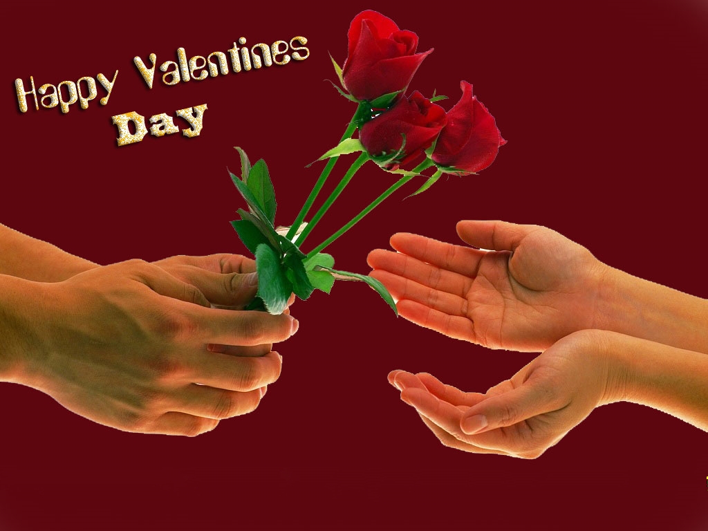 Happy Valentine Day With Red Rose Nice Background High - Valentine's Day , HD Wallpaper & Backgrounds