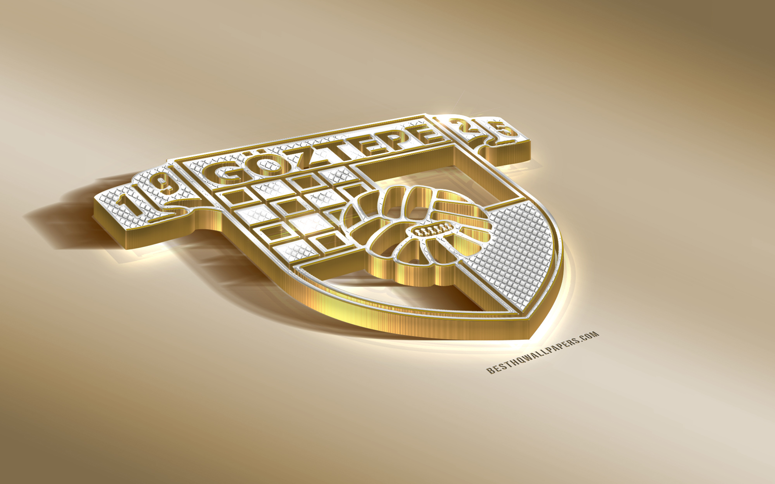 Goztepe Sk, Turkish Football Club, Golden Silver Logo, - Emblem , HD Wallpaper & Backgrounds