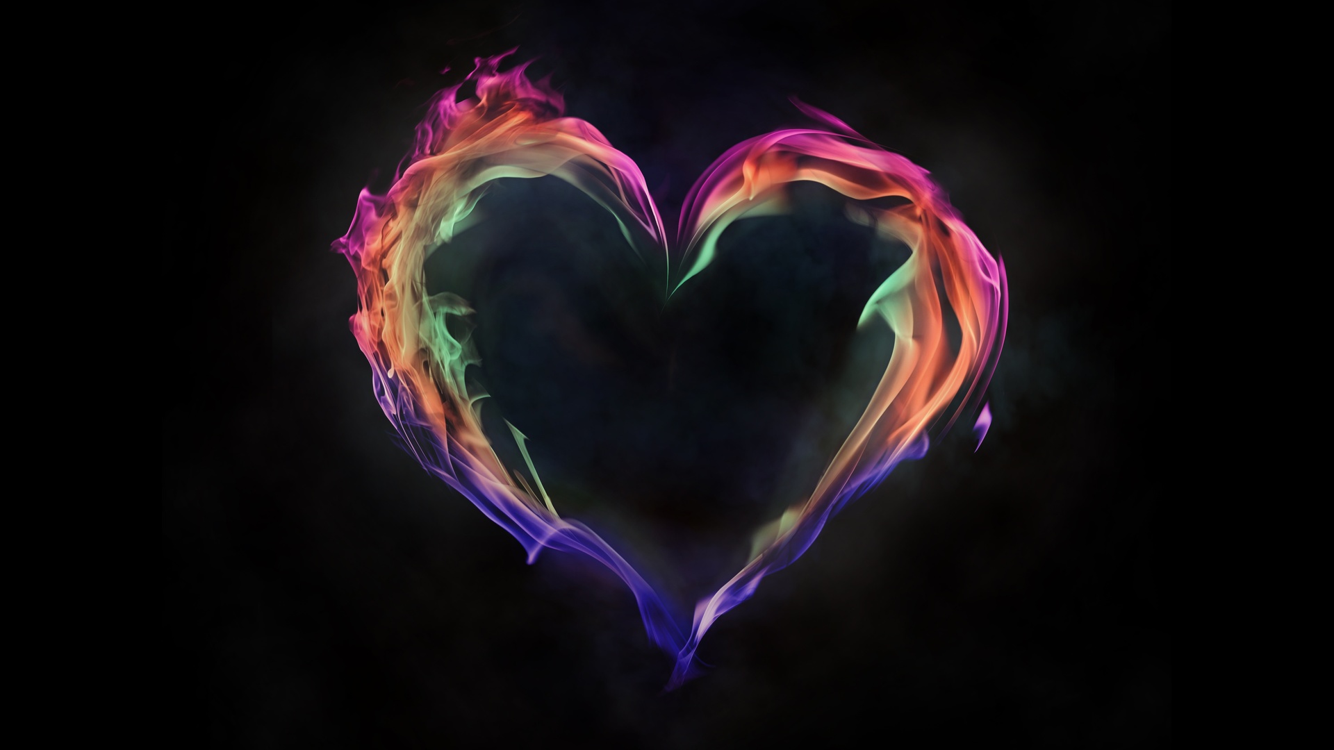Flame Artistic Heart Love 5k Rm - Heart Pics In Black Background , HD Wallpaper & Backgrounds
