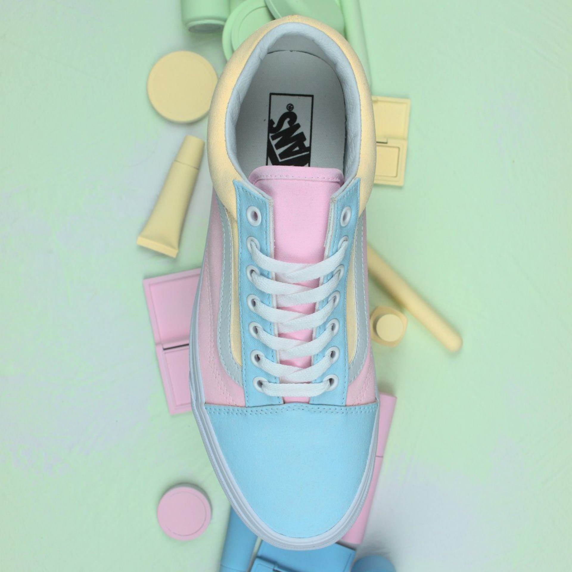 pastel vans multi color