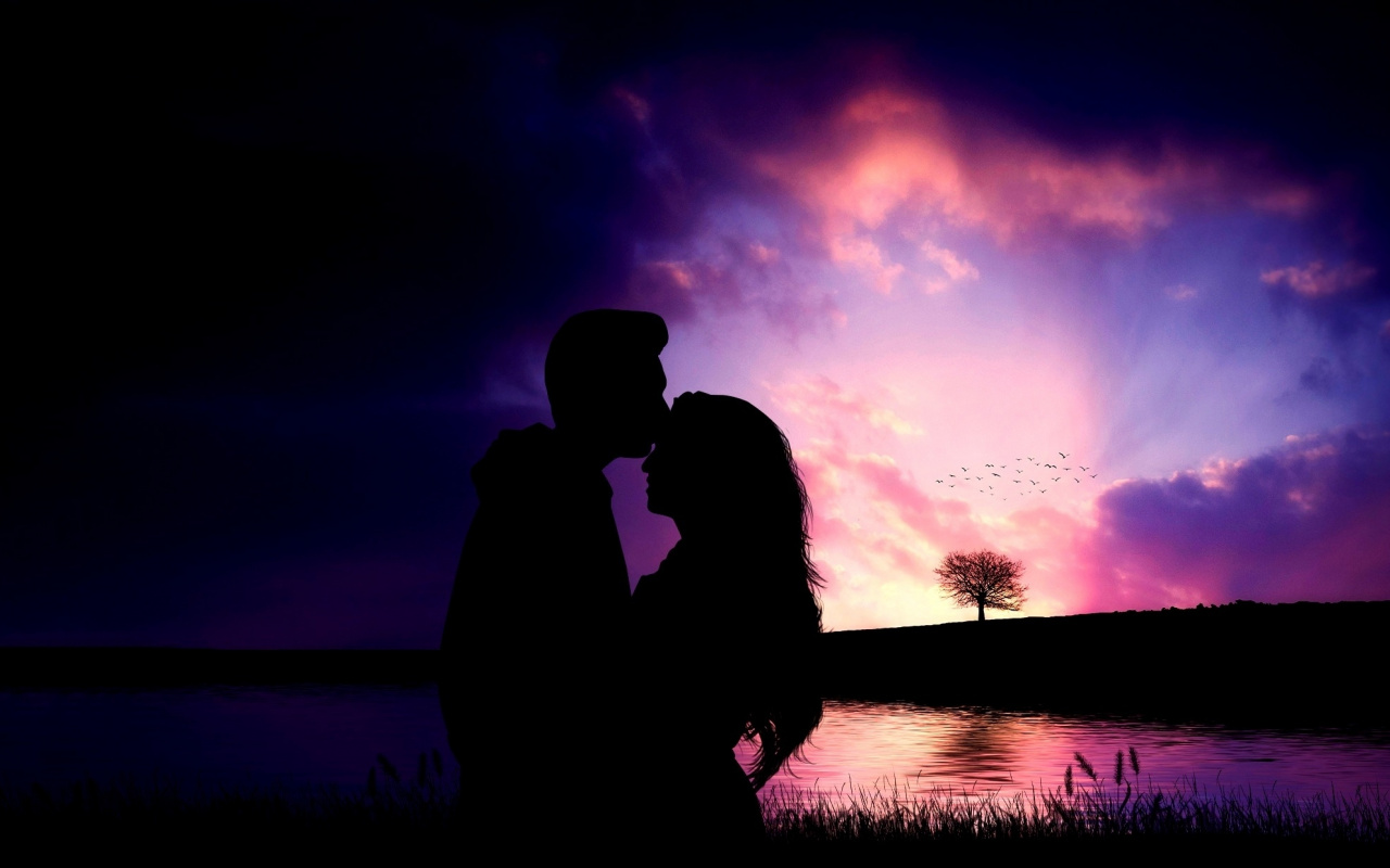 Love, Hug, Couple, Silhouette, Wallpaper - Shining Light , HD Wallpaper & Backgrounds