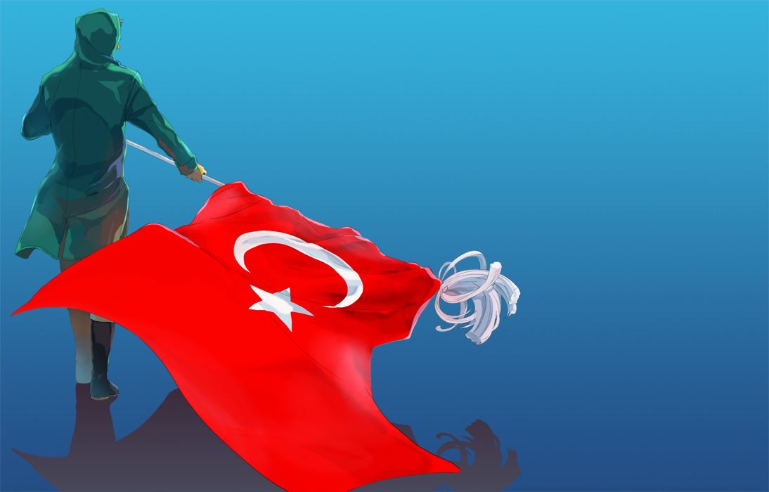 Turkey Flag Wallpaper - Hetalia Turkey Flag , HD Wallpaper & Backgrounds