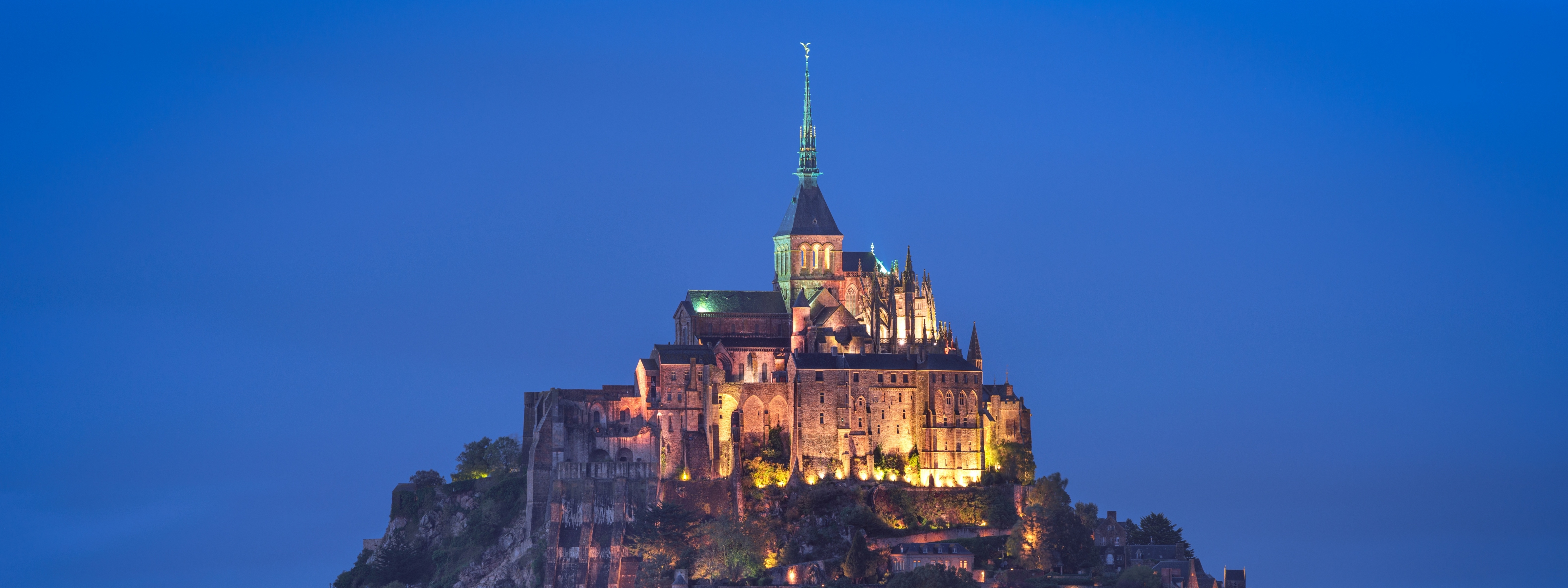 Le Mont Saint Michel Castle Wallpaper - Microsoft Wallpaper Castle , HD Wallpaper & Backgrounds