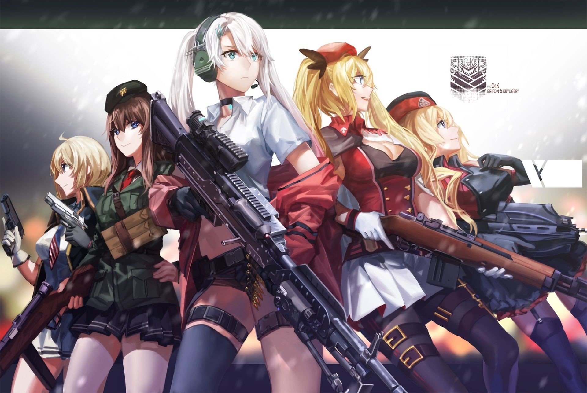 Best Of Anime Girls War Wallpaper Download - Anime Girl With A Gun , HD Wallpaper & Backgrounds