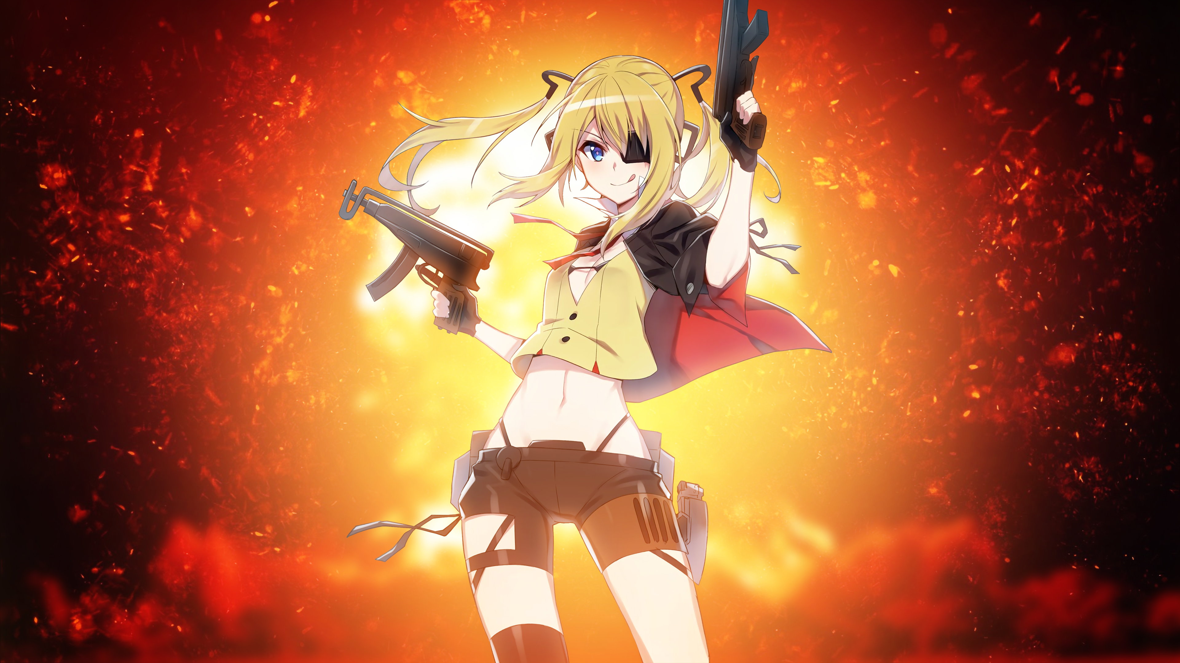 Anime Girl Guns 4k - Destiny 2 Wallpaper Anime , HD Wallpaper & Backgrounds
