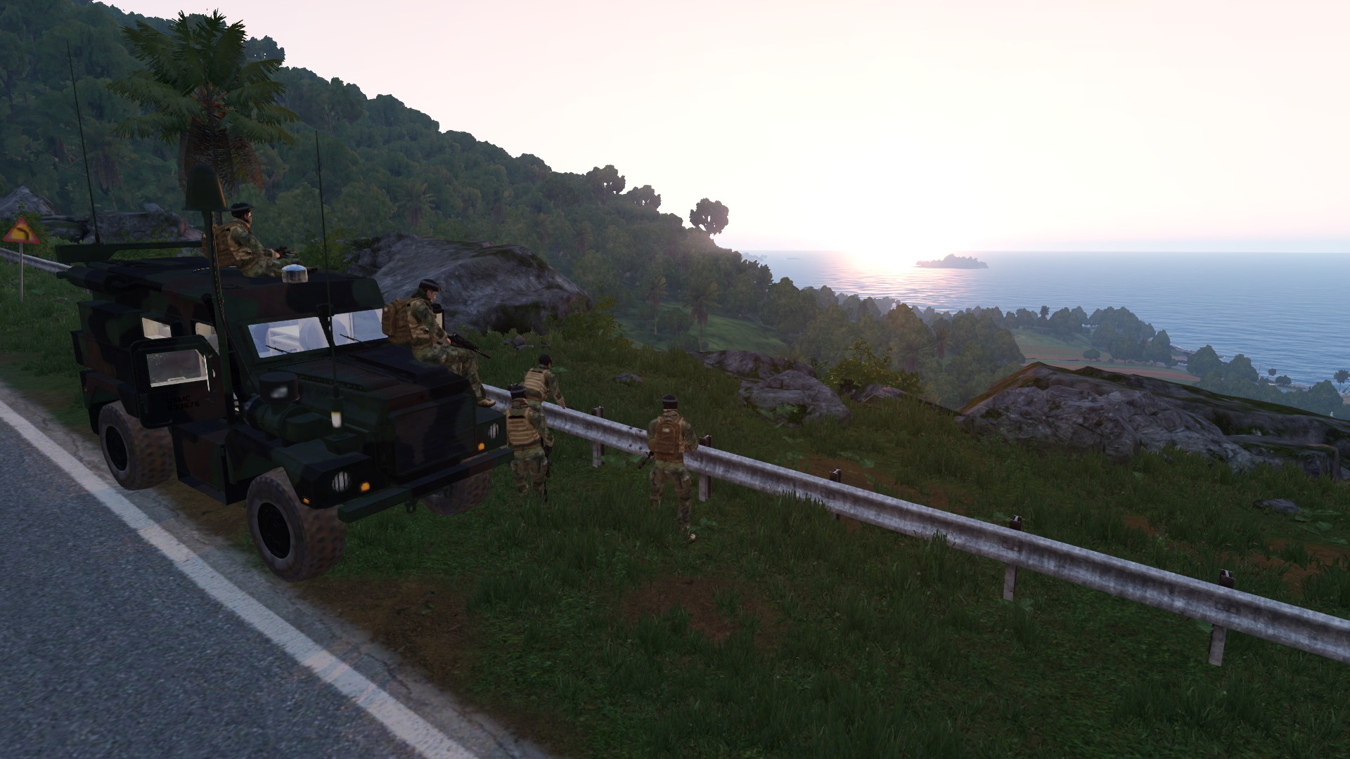 Imagemarsoc Marines Take In The Tanoan Sunset - Shoulder , HD Wallpaper & Backgrounds