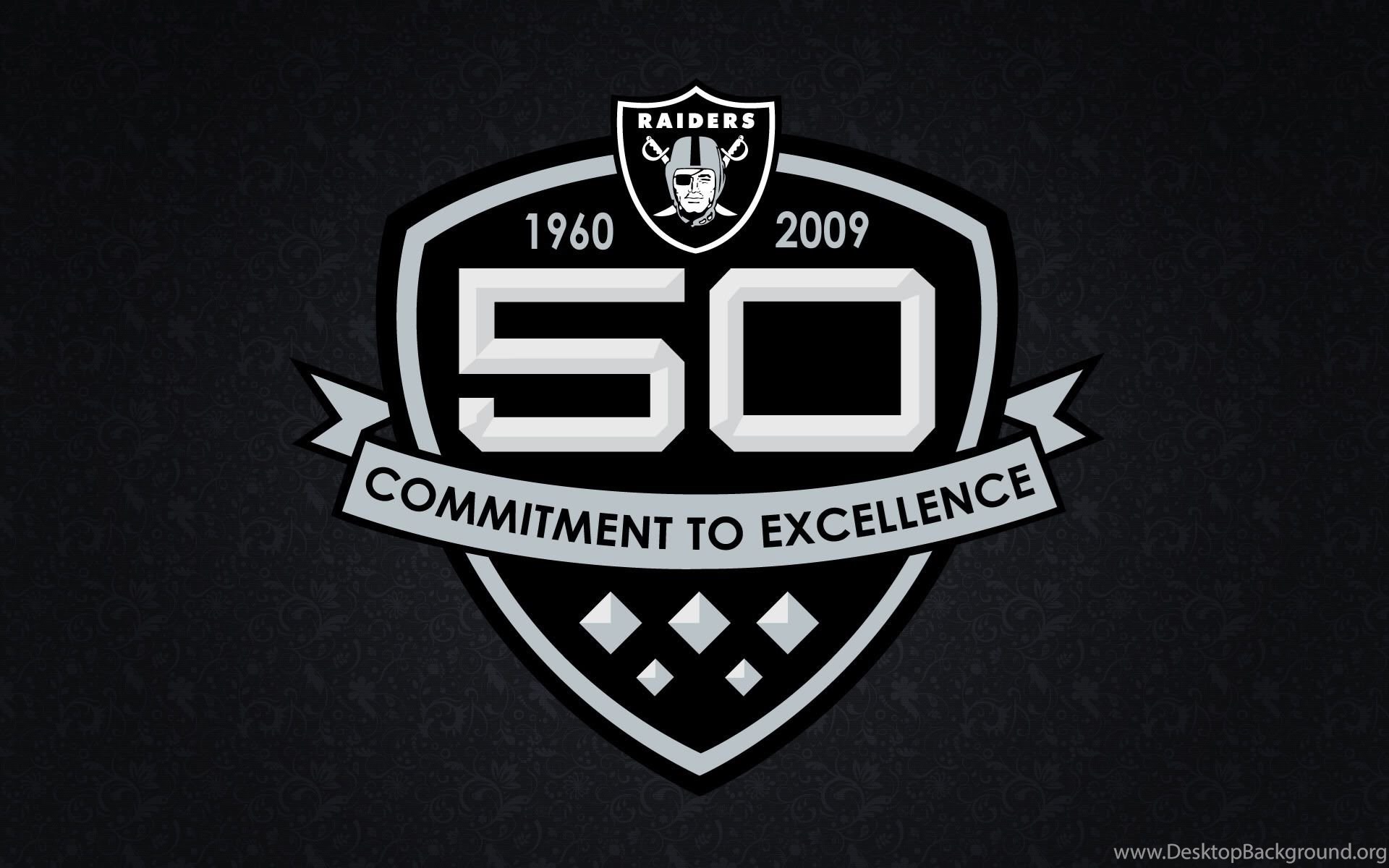 Raiders Logo Wallpaper - Oakland Raiders 50th Anniversary , HD Wallpaper & Backgrounds