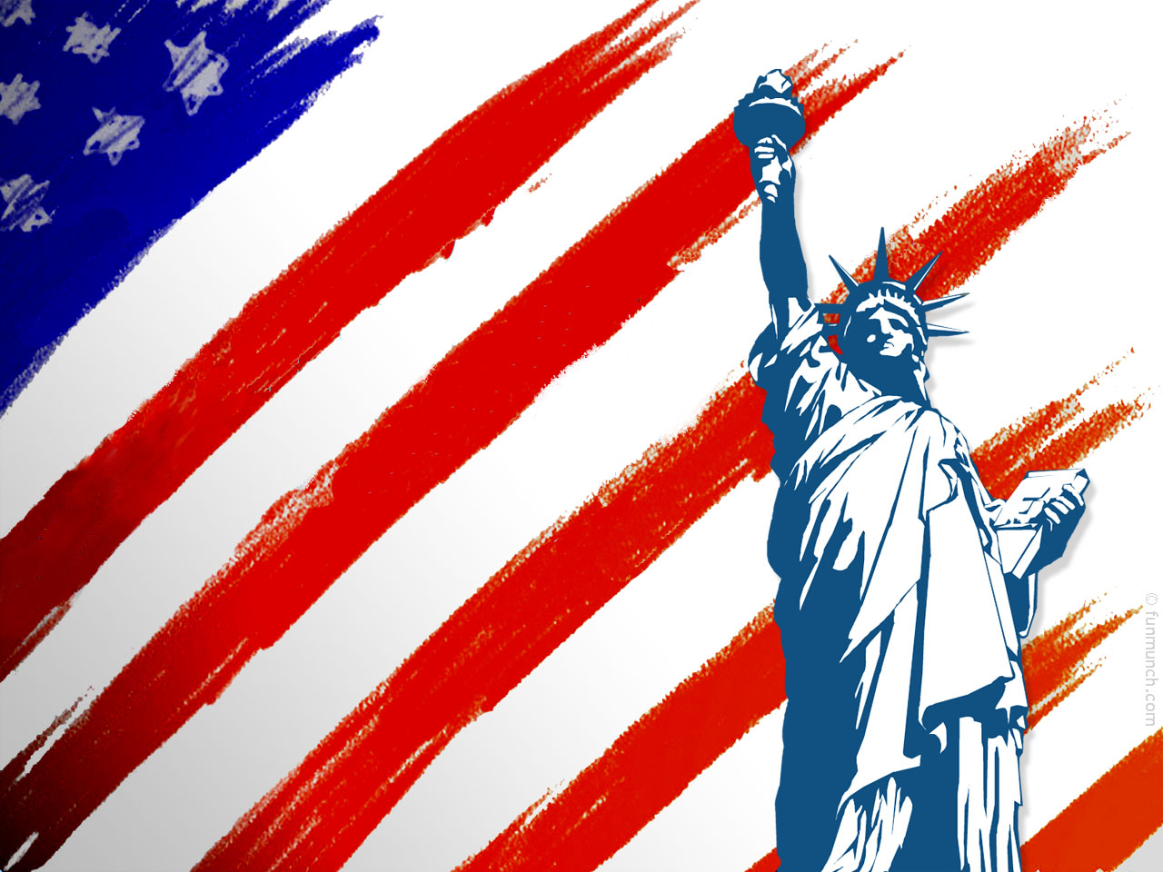 Statue Of Liberty Red White And Blue , HD Wallpaper & Backgrounds