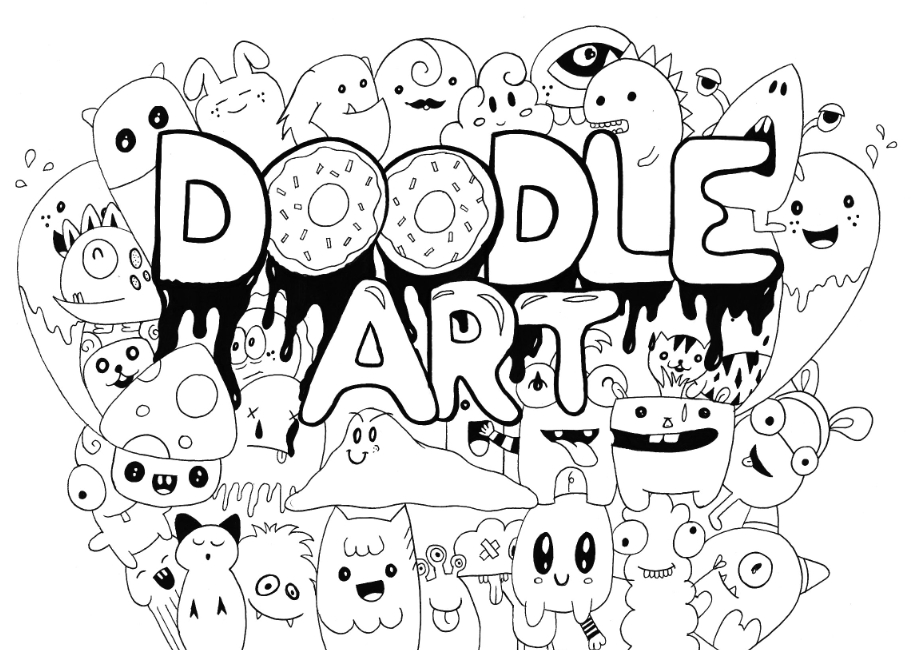 30 Gambar Doodle Art Yang Simple, Keren, Dan Mudah - Doodle Art , HD Wallpaper & Backgrounds