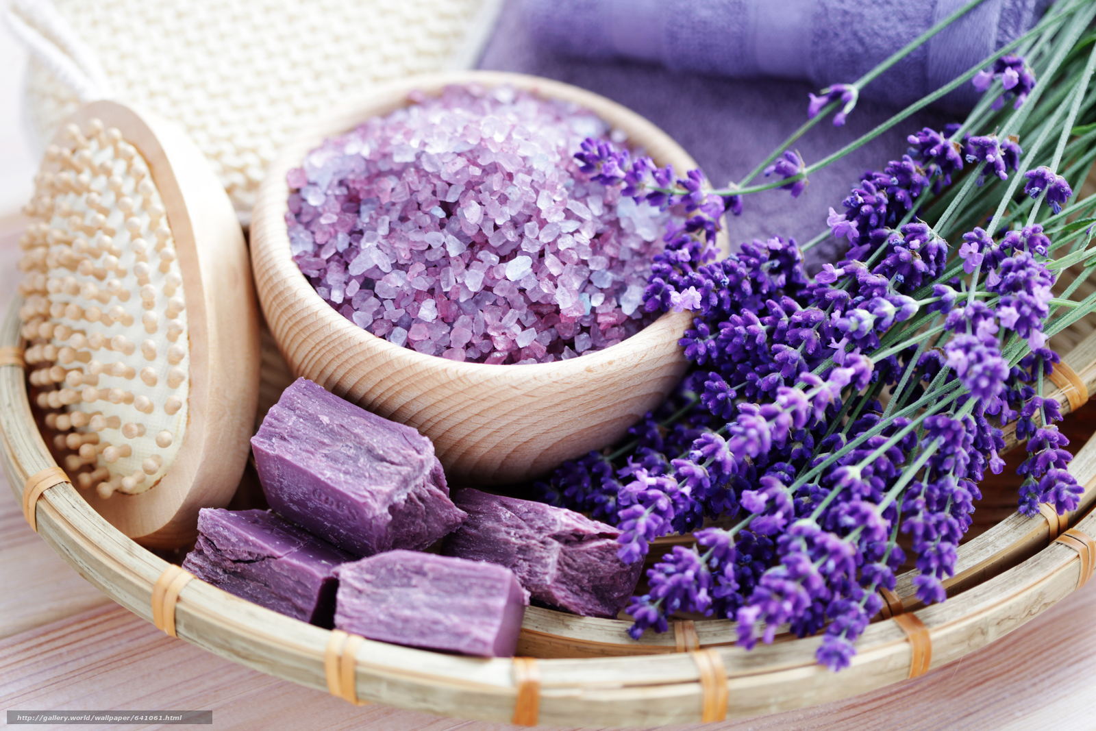 Download Hintergrund Blumen, Lavendel, Kosmetik, Salz - Lavender Spa , HD Wallpaper & Backgrounds
