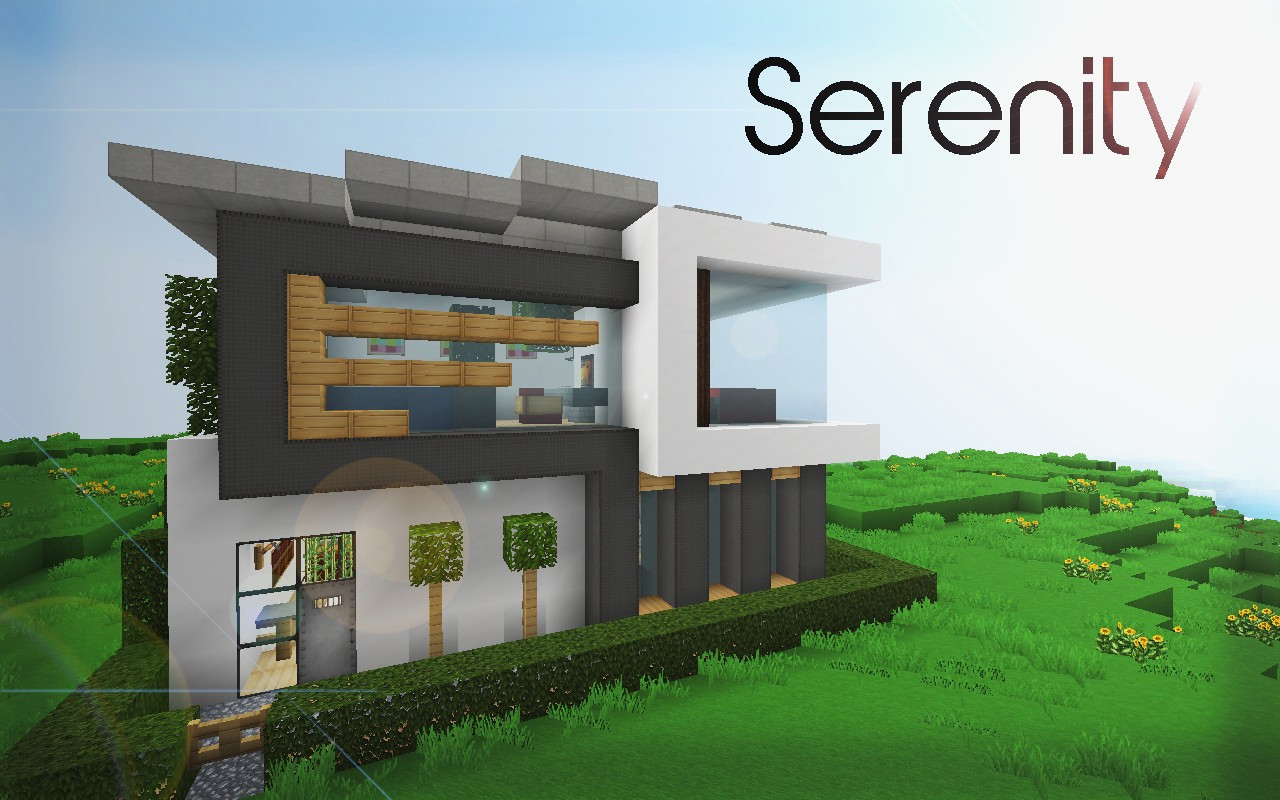Minecraft Modern House Ideas Lovely Serenity - Minecraft Modern House , HD Wallpaper & Backgrounds
