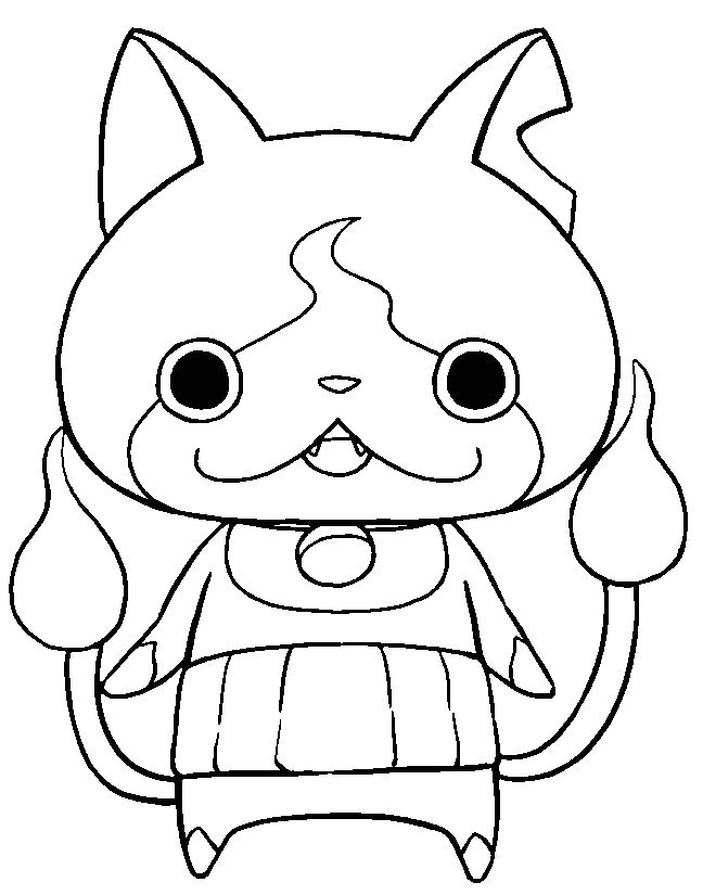 Marvelous Coloriage Yo Kai Watch Jibanyan - Yo Kai Watch Para Colorear , HD Wallpaper & Backgrounds