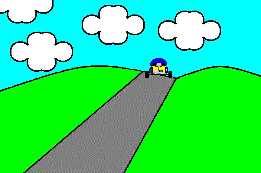 Speeding Car Cartoon Gif , HD Wallpaper & Backgrounds