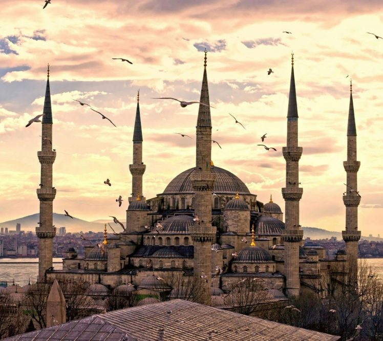 Mosques, Hagia Sophia Hd Wallpaper Desktop Background - Sultan Ahmed Mosque , HD Wallpaper & Backgrounds