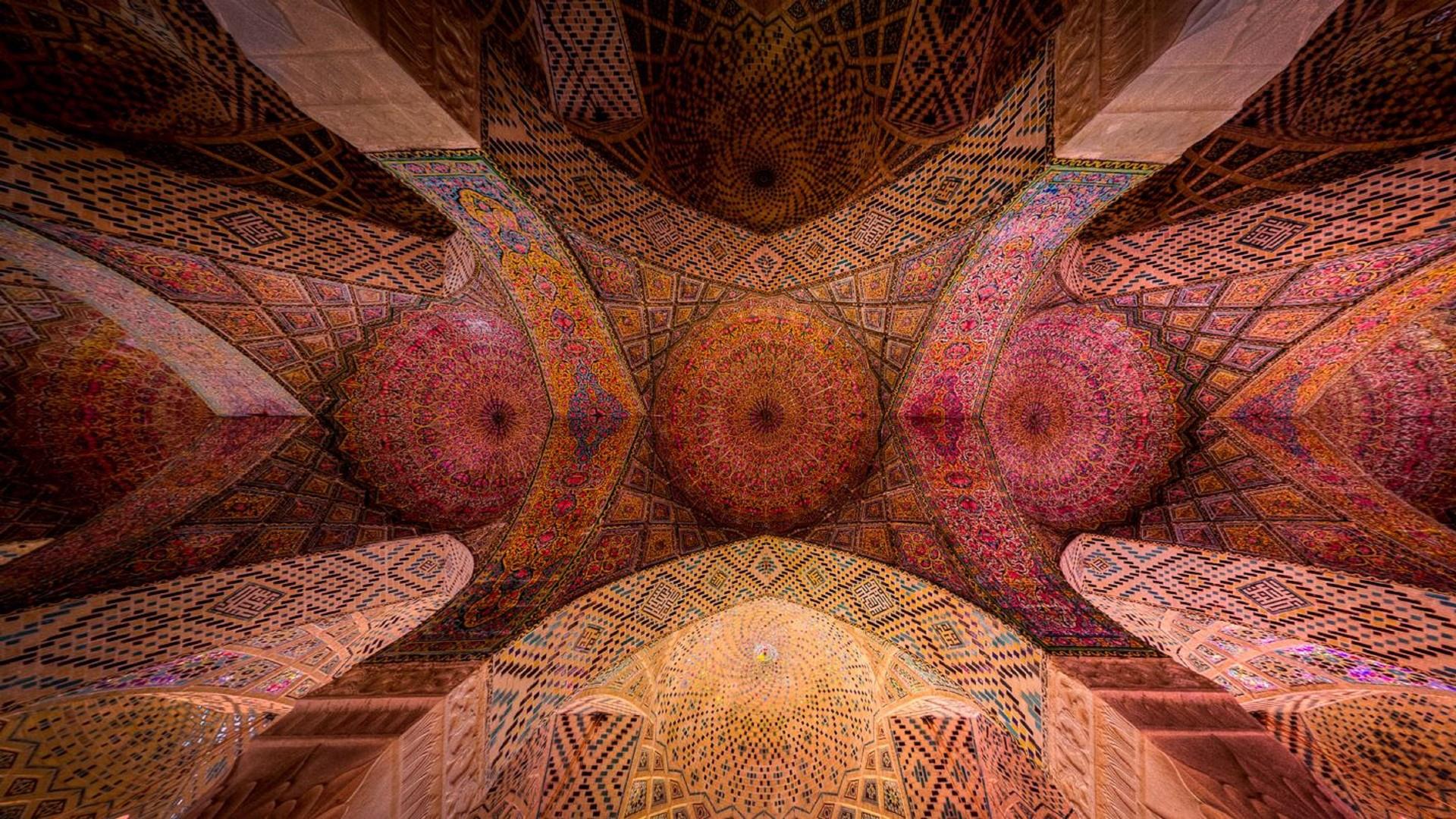 Landscape Portrait - Nasir Ol Molk Mosque Ceiling , HD Wallpaper & Backgrounds